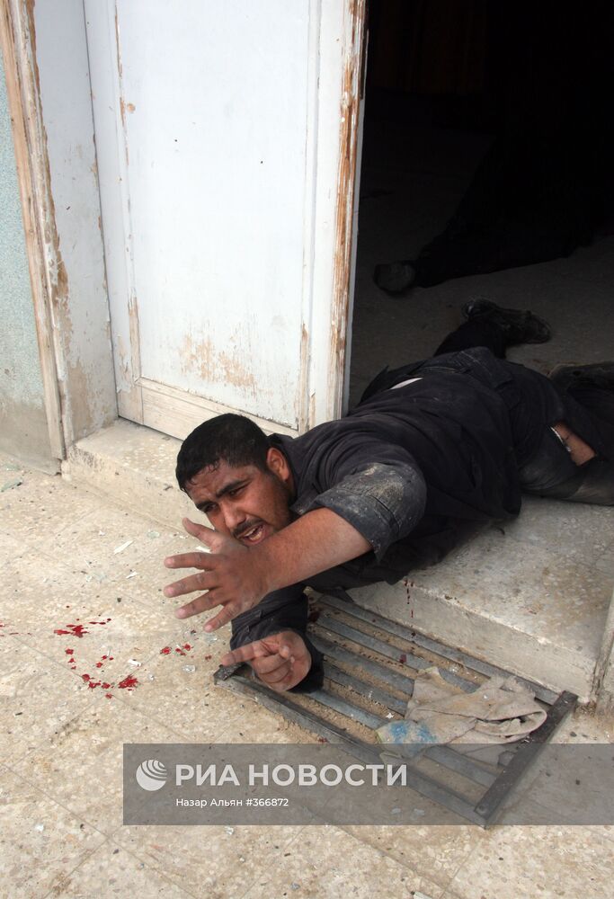 Пострадавшие в секторе Газа от авиаударов израильских ВВС