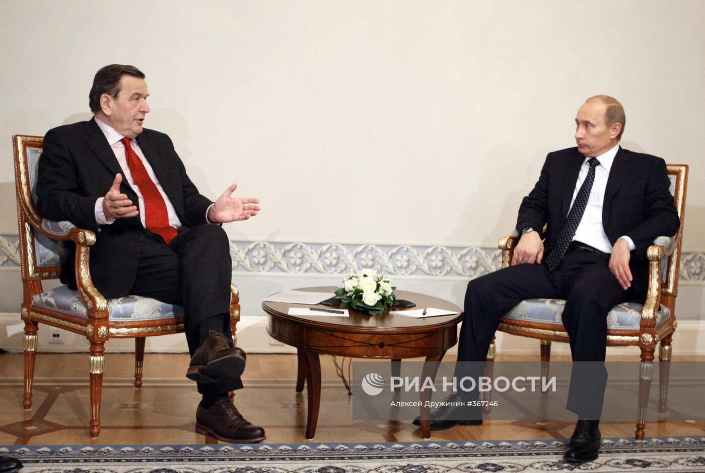 Встреча Владимира Путина с Герхардом Шредером