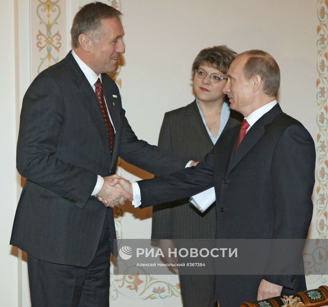 Встреча Владимира Путина с Миреком Тополанеком в Ново-Огарево