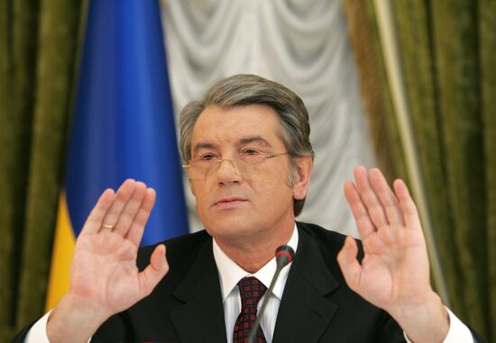 Виктор Ющенко на пресс-конференции
