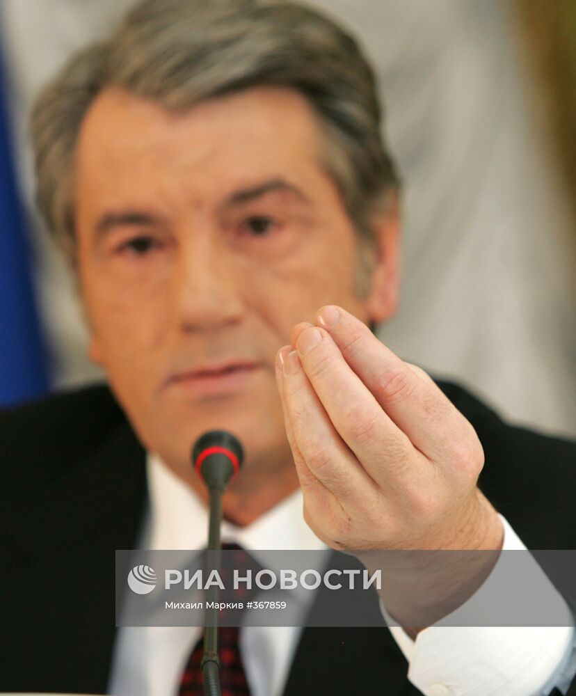 Виктор Ющенко на пресс-конференции