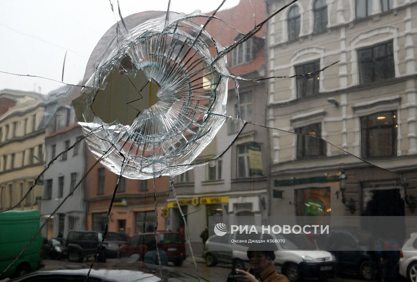 Последствия беспорядков в столице Латвии