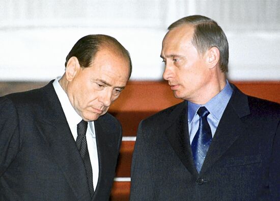 В.Путин и С.Берлускони