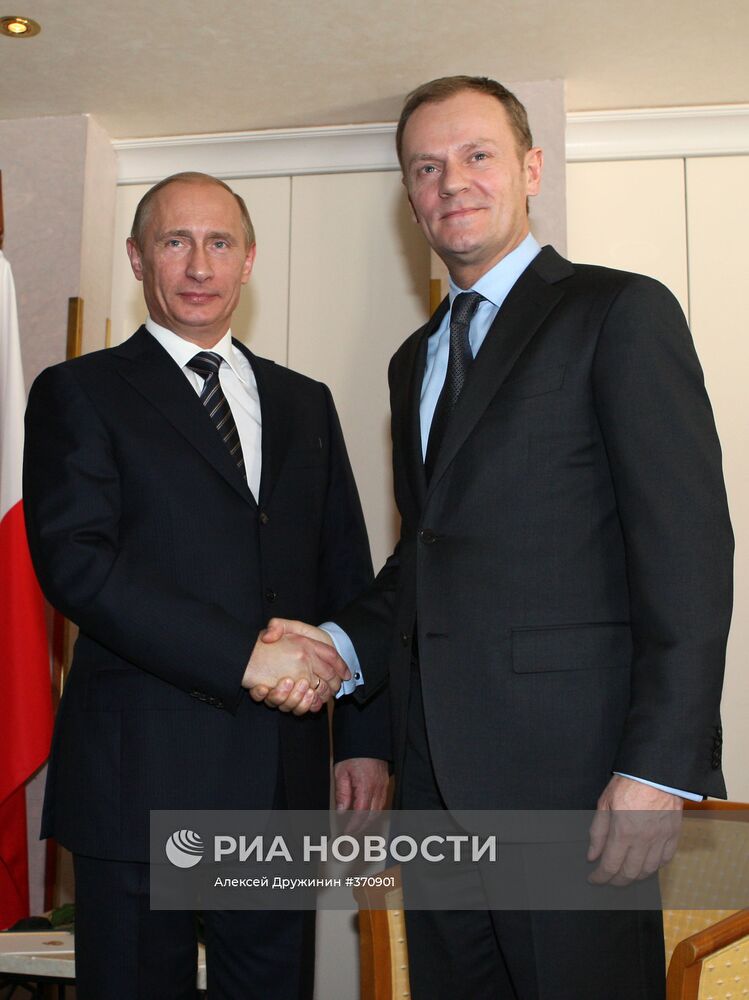 Встреча премьер-министров России и Польши В.Путина и Д.Туска