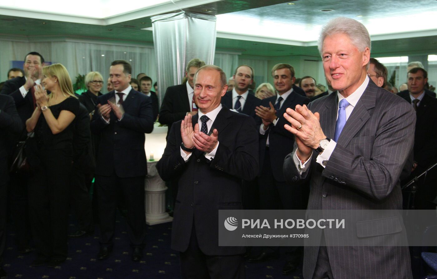 Владимир Путин и Билл Клинтон