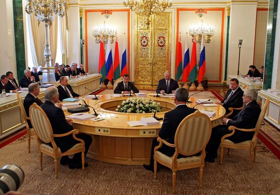 Заседание Госсовета Союзного государства России и Белоруссии