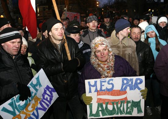 Акции протеста латвийских крестьян