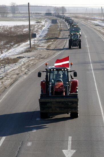 Акции протеста латвийских крестьян