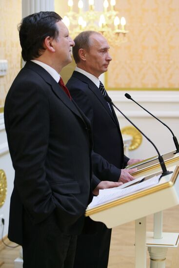 Пресс-конференция В. Путина и Ж.М. Баррозу
