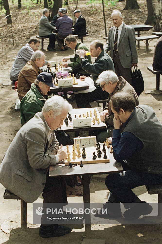 Шахматисты в парке "Сокольники"