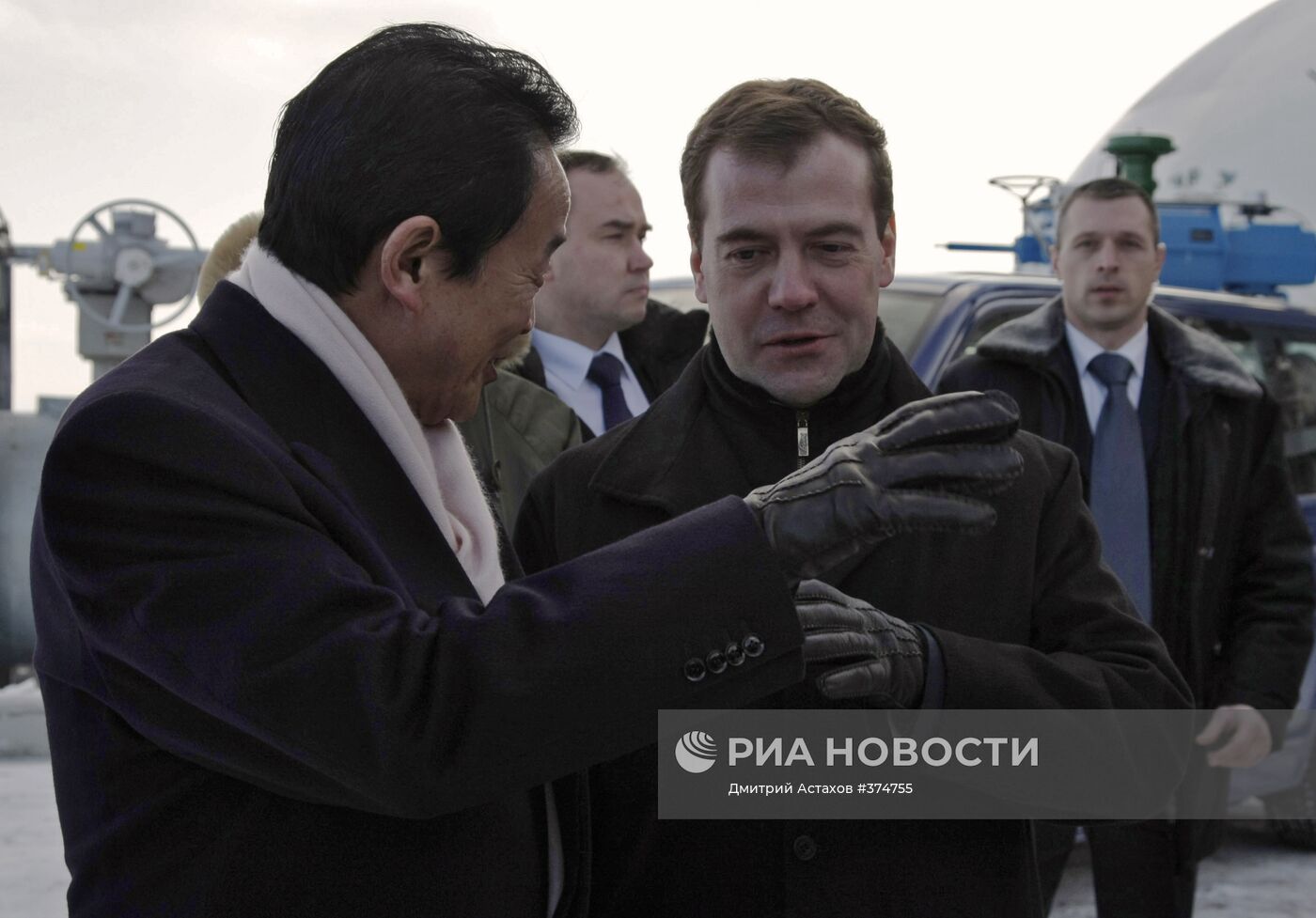 Д.Медведев и Т.Асо на Сахалине