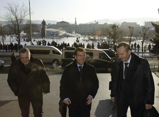 Д.Медведев с рабочей поездкой в Чите