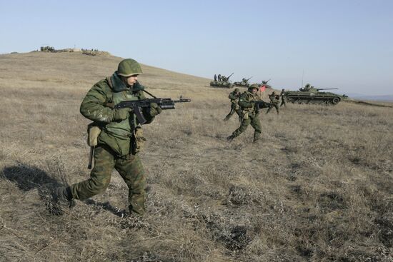 Учения 247-го десантно-штурмового Кавказского казачьего полка