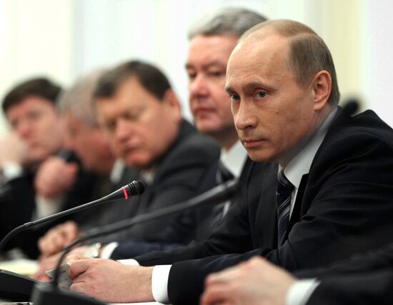 Встреча В. Путина с руководством партии "Единая Россия"