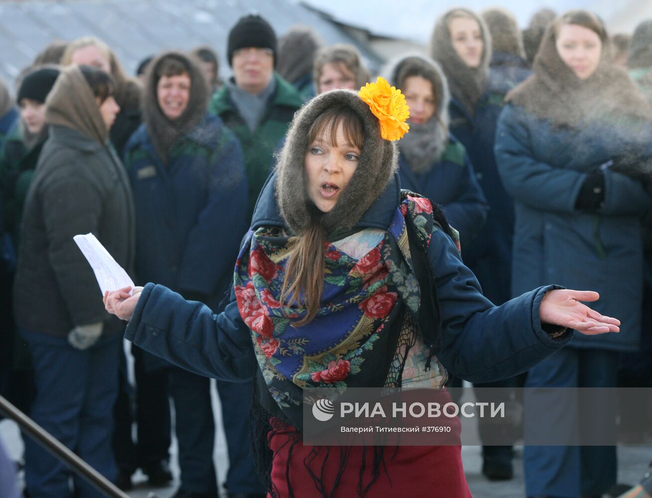 Празднование Масленицы в женской колонии в Новосибирской области