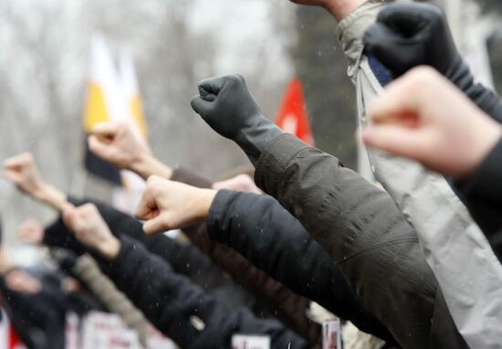 Акция ДПНИ и "Славянского союза" на Суворовской площади