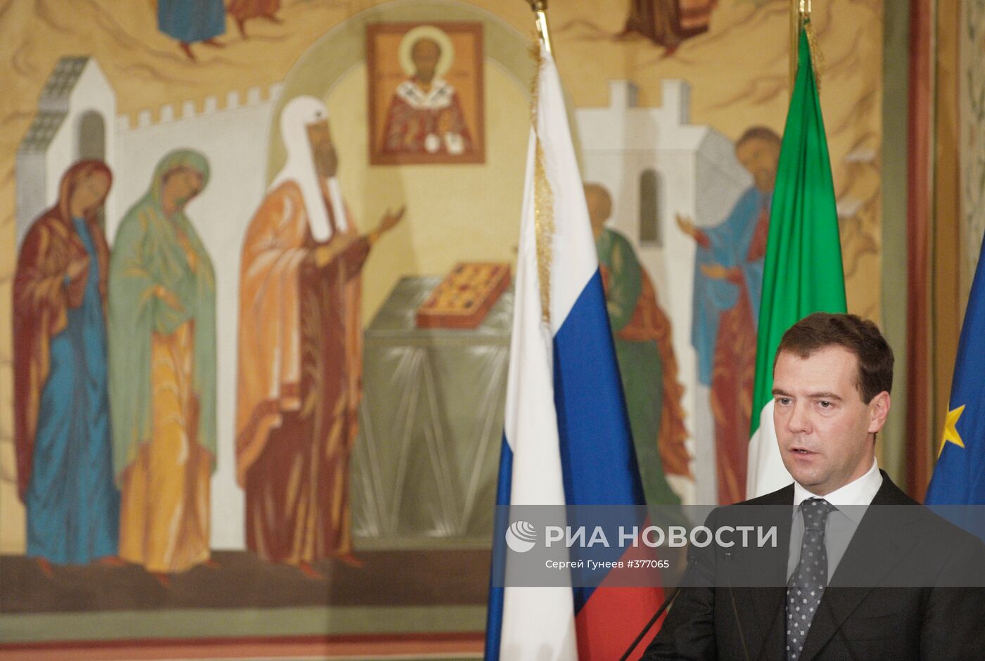 Рабочий визит президента РФ Д.Медведева в Италию