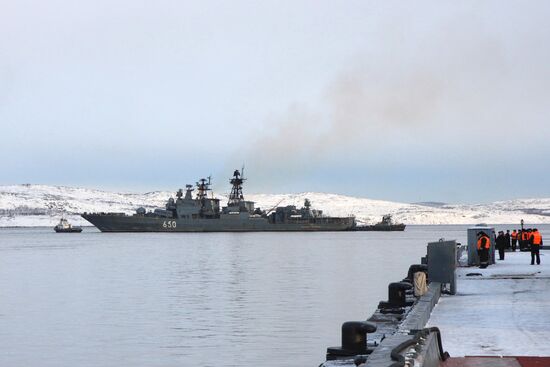 Боевые корабли Северного флота вернулись в Североморск