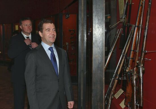 Президент России Дмитрий Медведев с рабочей поездкой в Туле