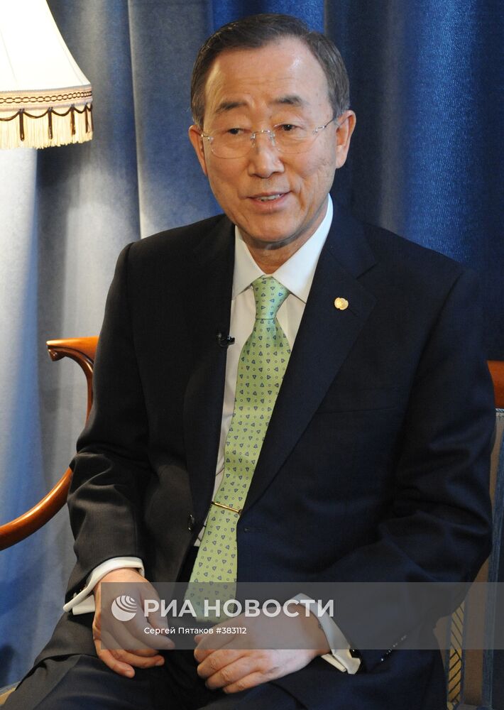 Генеральный секретарь ООН Пан Ги Мун в Москве