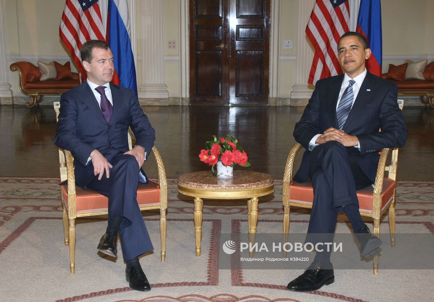 Встреча президента России Д. Медведева и президента США Б. Обамы