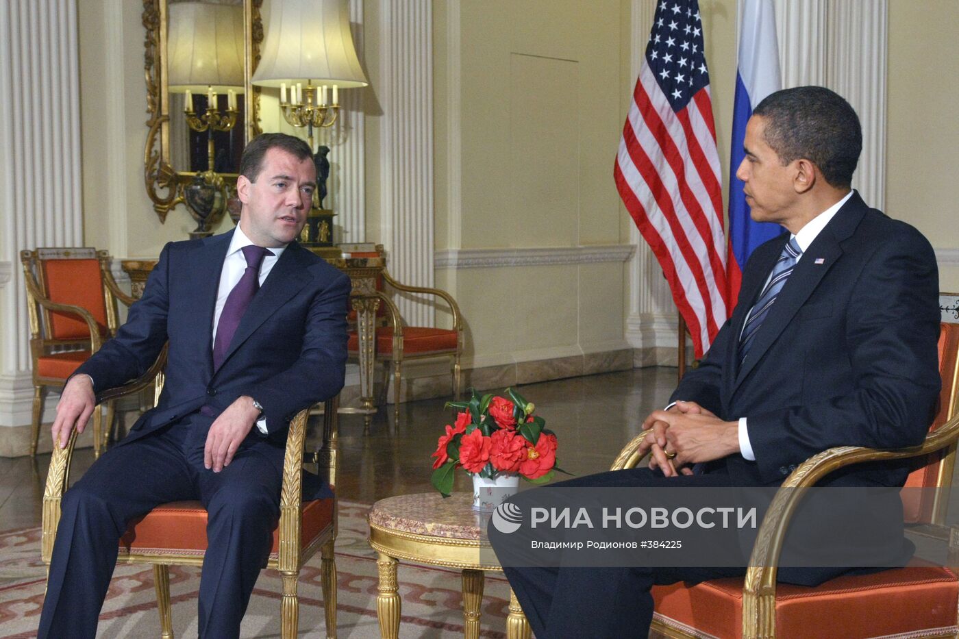 Встреча президента России Д. Медведева и президента США Б. Обамы