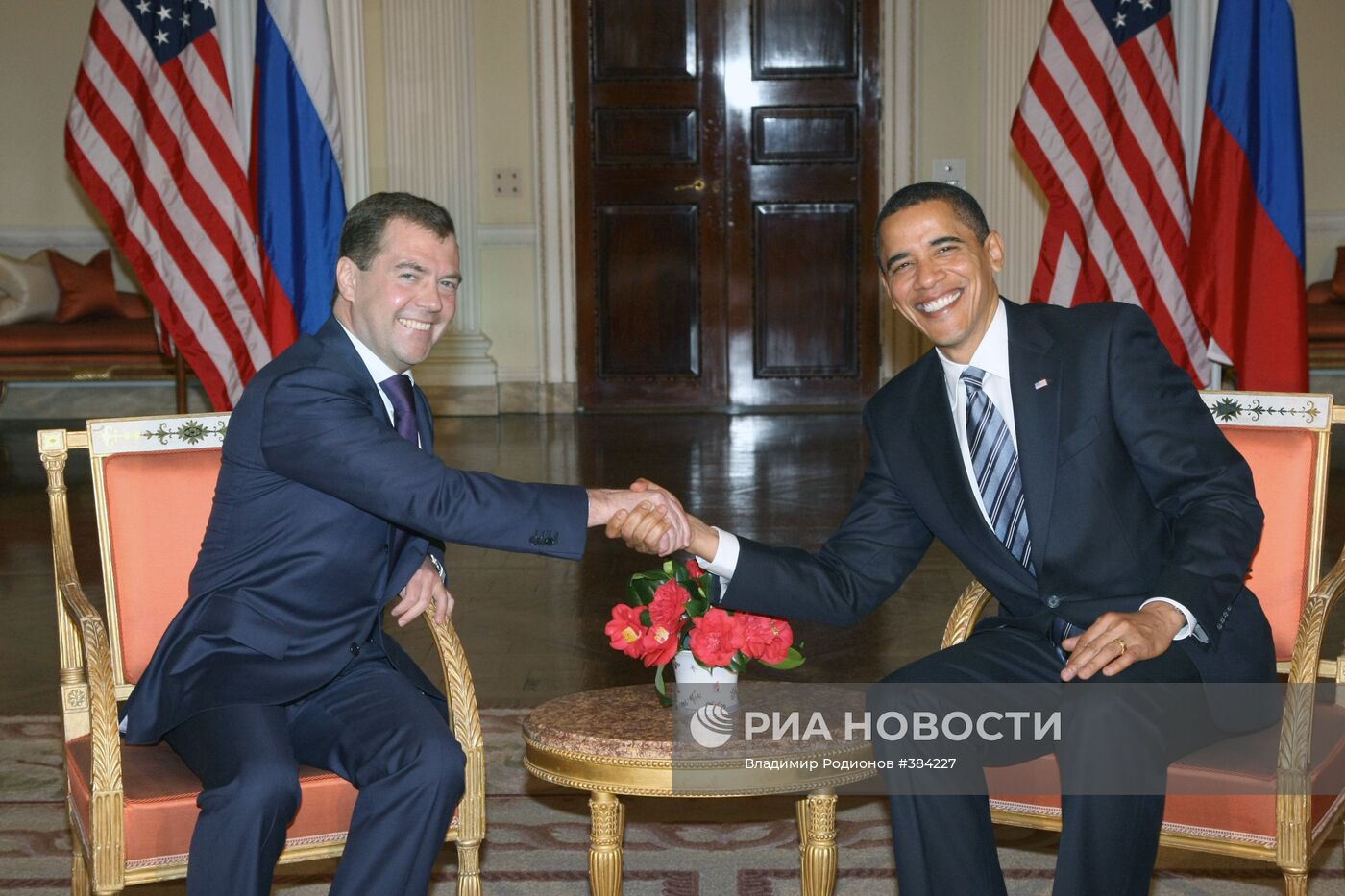 Встреча президента России Д. Медведева и президента США Б. Обамы