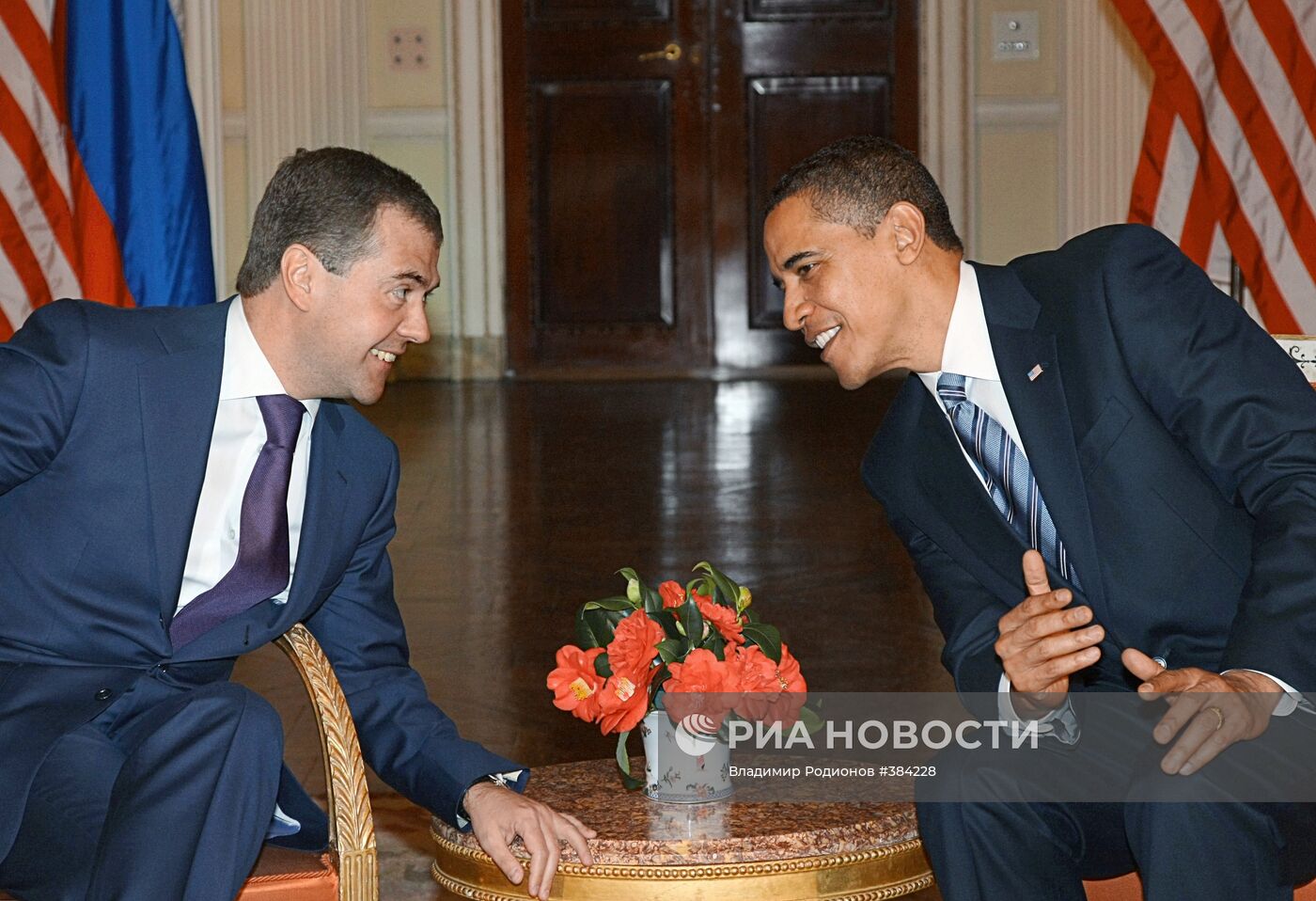 Встреча президента России Д. Медведева и президента США Б. Обамы