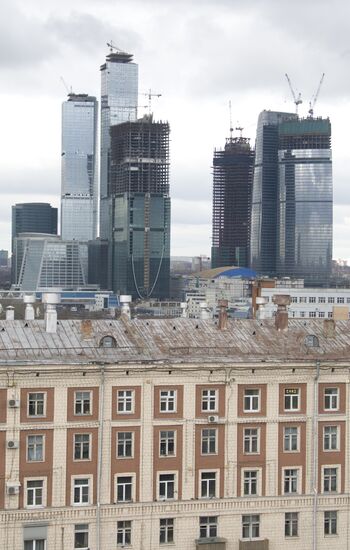 Вид на деловой центр "Москва-Сити" с гостиницы "Украина"