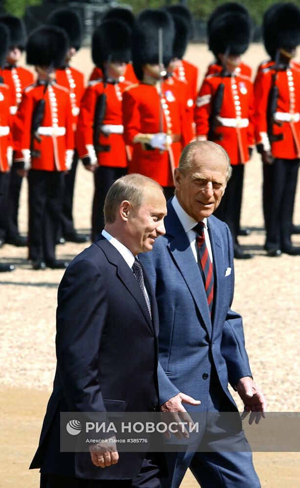 В.Путин и герцог Эдинбургский Филипп в Лондоне