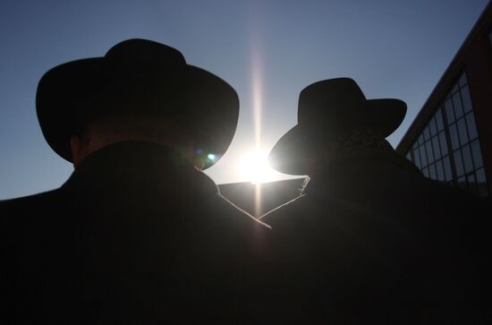 Церемония "благословения солнца" в Московском еврейском центре