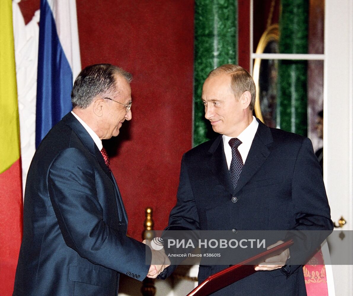В.Путин и И.Илиеску