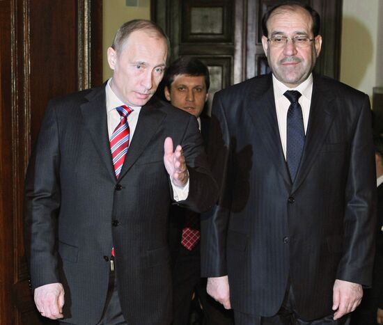 Встреча премьер-министра РФ В.Путина с Нури аль-Малики