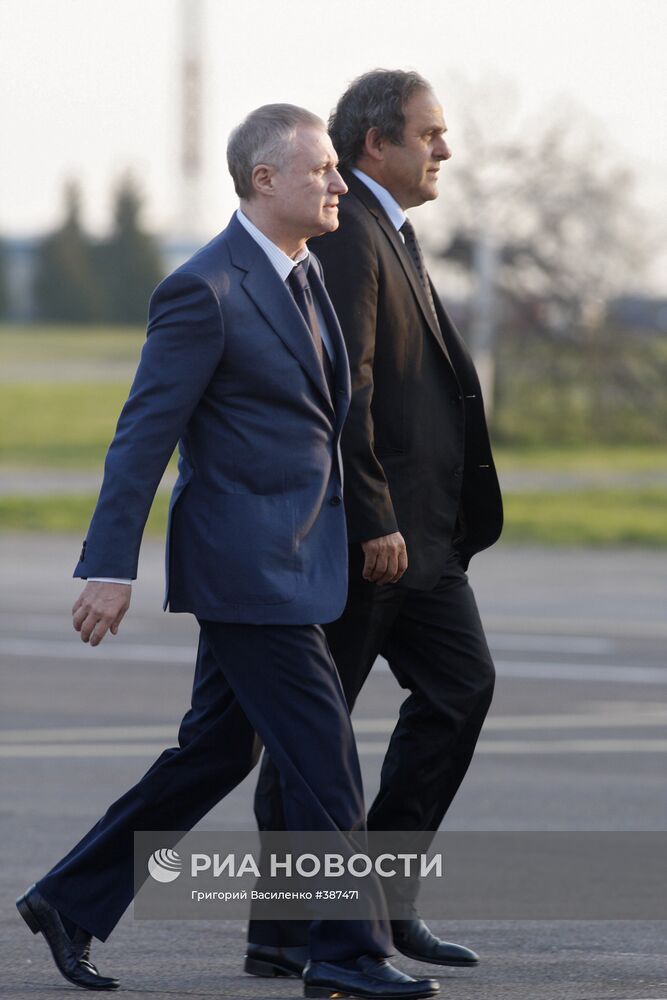 Президент УЕФА Мишель Платини посетил с рабочим визитом Украину
