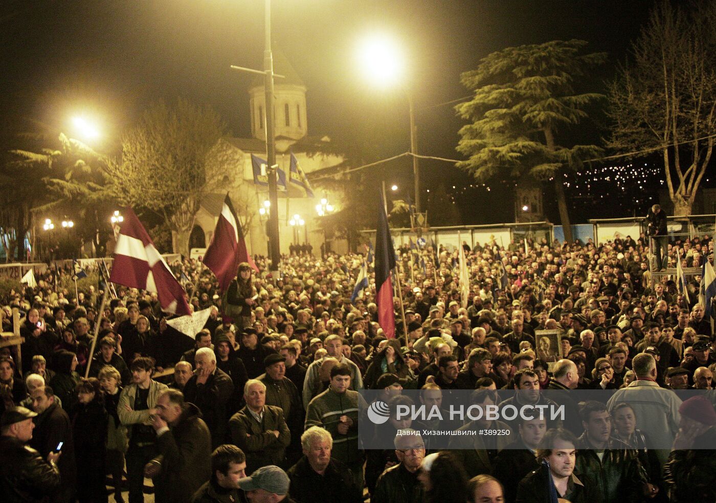 Массовые акции протеста в Тбилиси