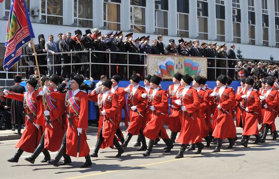 Казачий парад в Краснодаре