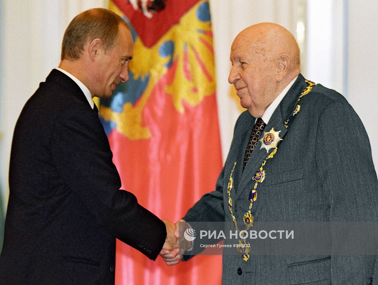 В.Путин и академик Б.Бориса Петровский