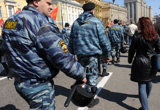 Меры безопасности во время Первомайского шествия