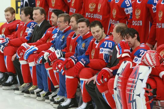 Тренировка сборной РФ по хоккею