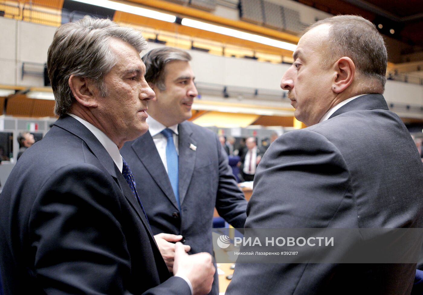 Виктор Ющенко, Михаил Саакашвили и Ильхам Алиев
