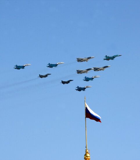 Военная авиация на параде Победы