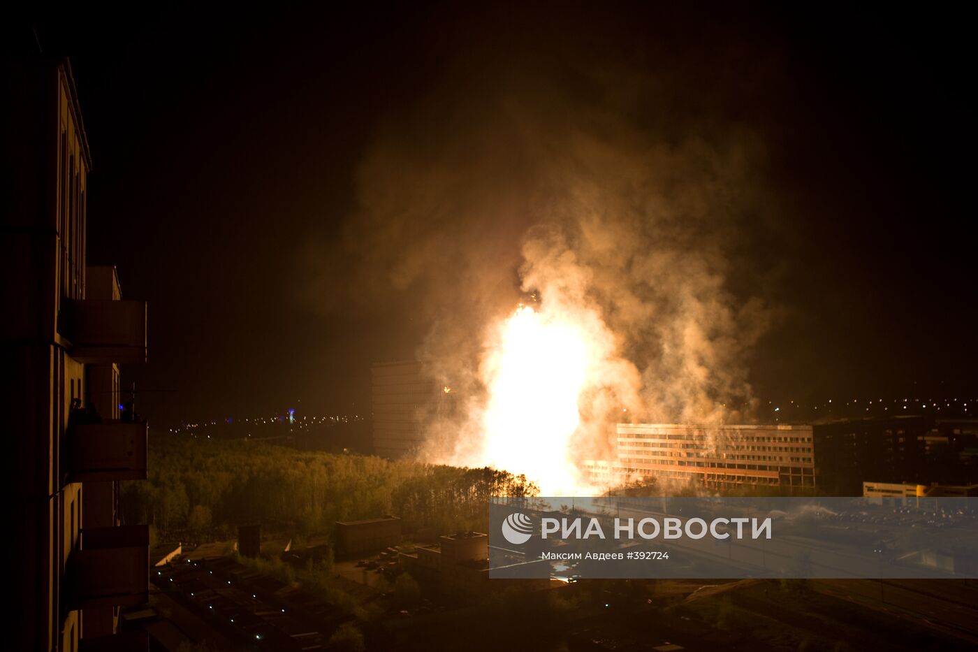 Взрыв газопровода в Москве