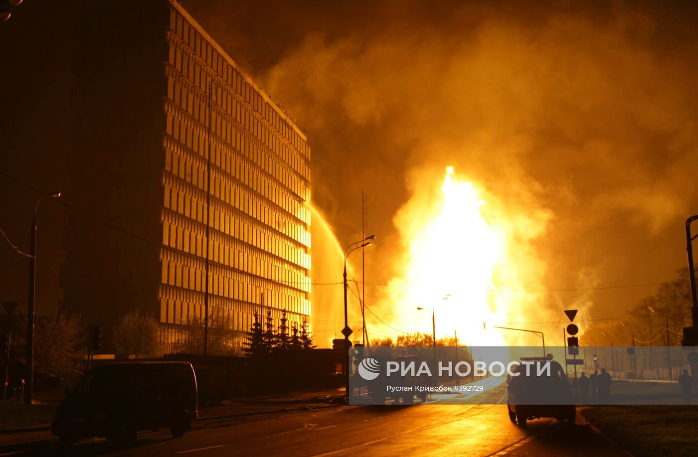 Взрыв газопровода в Москве