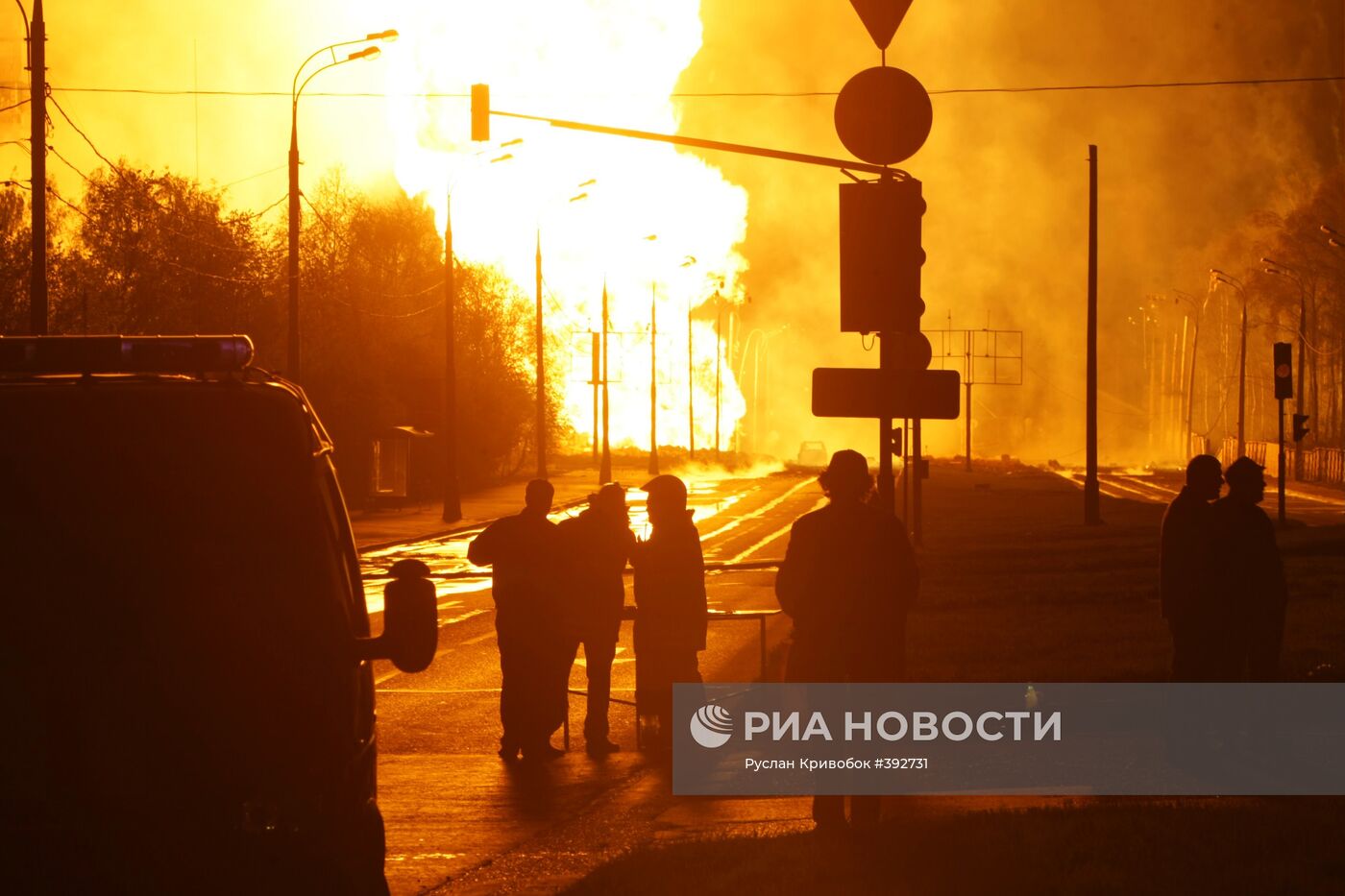 Взрыв газопровода в Москве