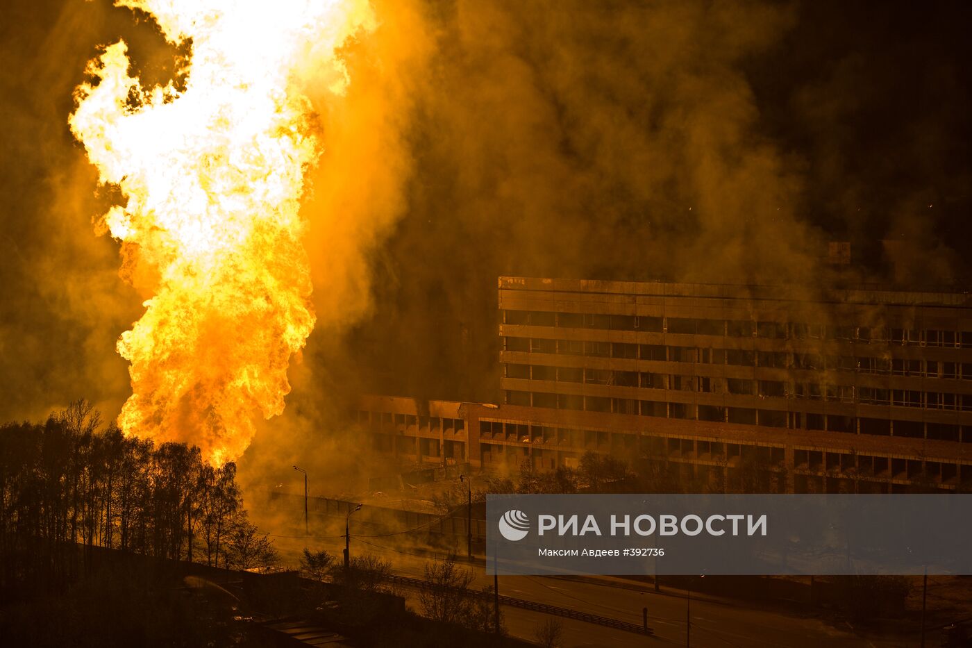 Взрыв газопровода в Москве