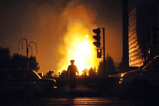 Взрыв газопровода в Москве