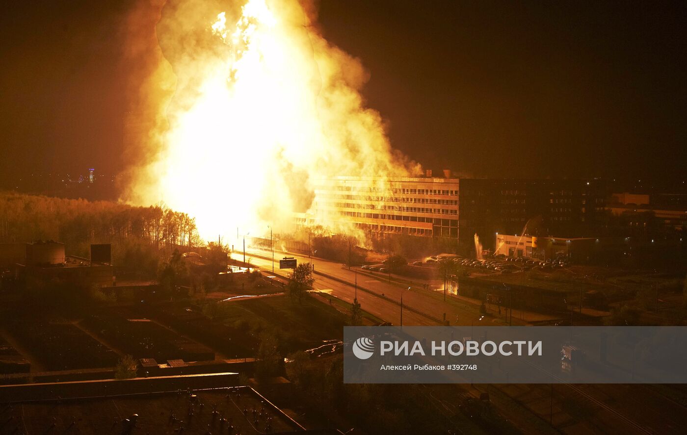 Взрыв газопровода в Москве