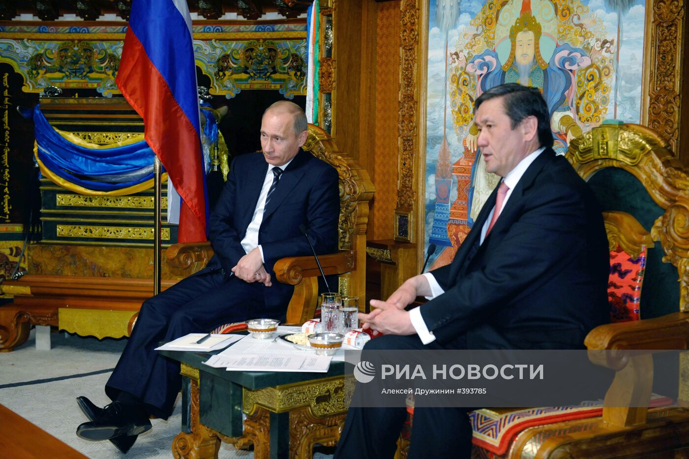 Встреча В. Путина с президентом Монголии