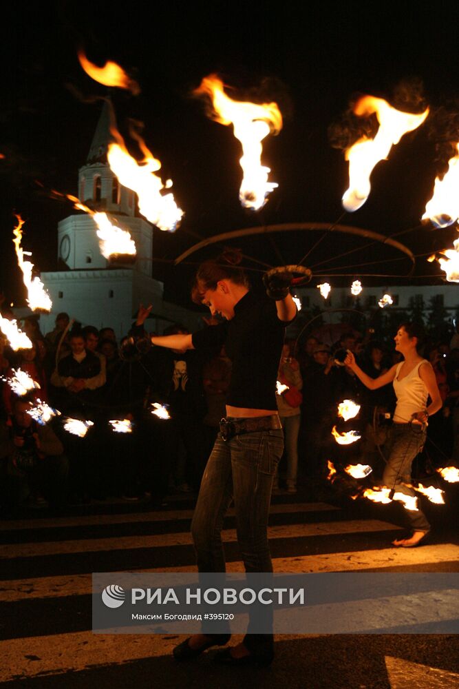 Огненное шоу в Национальном музее Республики Татарстан