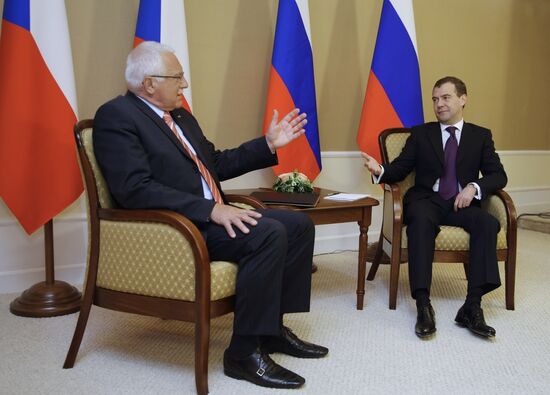 Встреча президентов России и Чехии